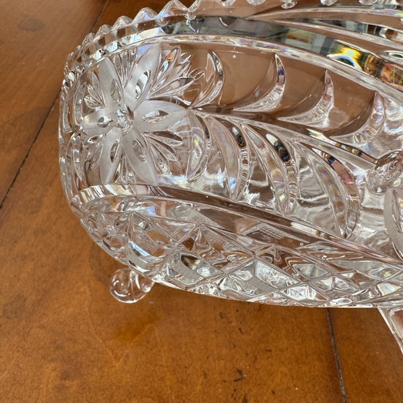 Vintage Imperlux Hand Cut 24% Lead Crystal Footed Bowl - West Germany - Picture 4 of 10